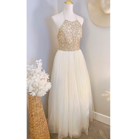 B Darling Halter Sparkling Gown - Picture 6 of 7